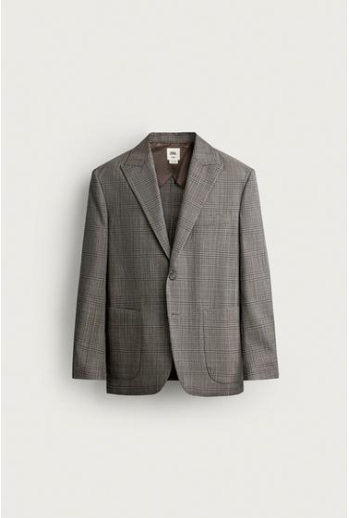 Checked Wool Blazer